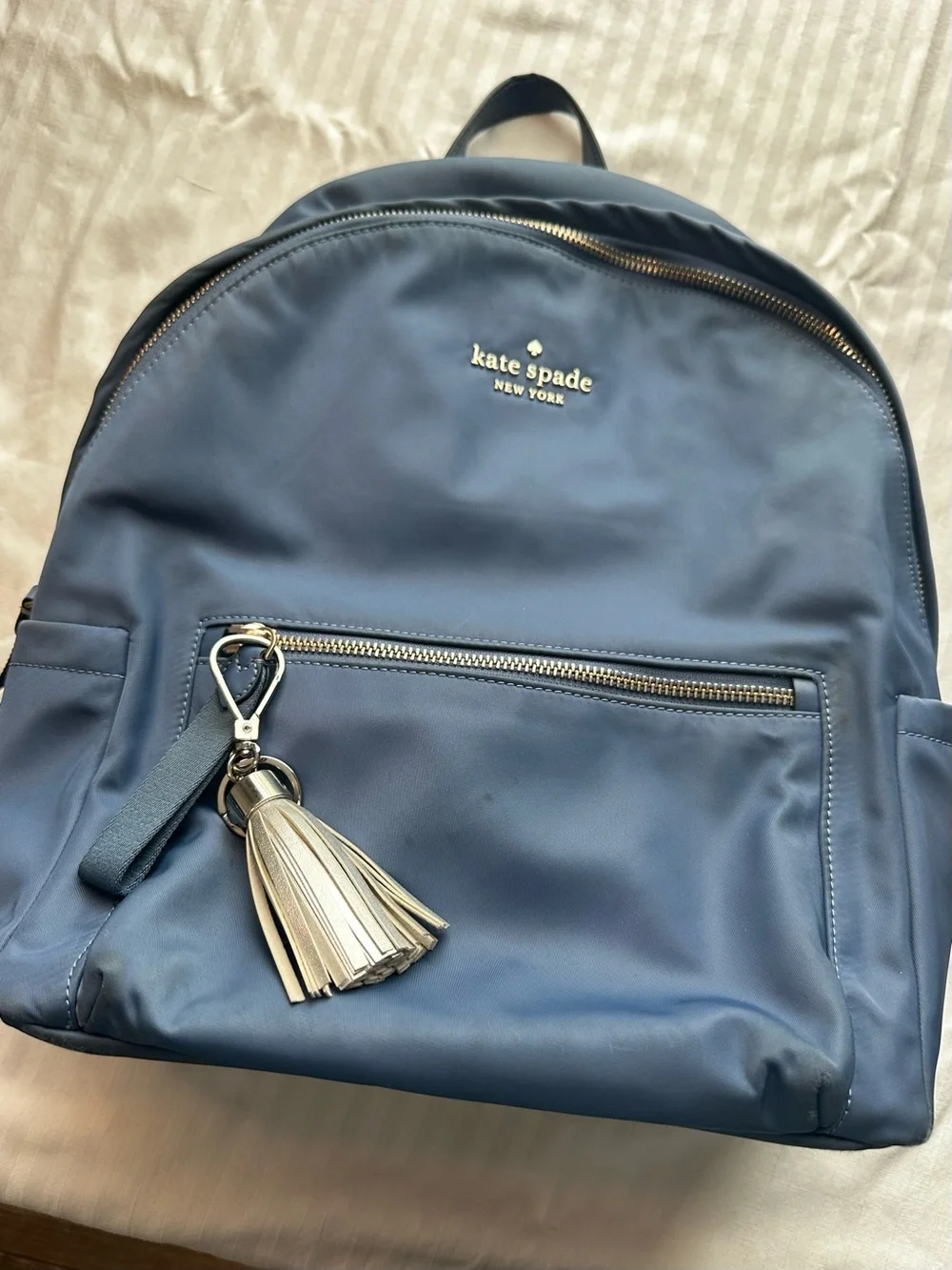 Kate Spade Chelsea Nylon Medium Backpack - Blazer Blue / Gold Hardware